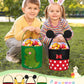 Jmhachy Cute Themed Easter Basket - Large Empty Felt Basket With Handle And Detachable Wings, Personalized Name Tag Patch, Perfe
