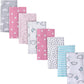 Gerber Unisex-Baby 8-Pack Flannel Burp Cloths, Clouds, 20' X 14