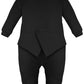 Lilax Baby Boy Gentleman Tuxedo Footie Christmas Holiday Outfit With Bow Tie (9 Months, Black)