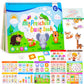 Toddler Books Educational Learning Toys for for 2+ 3 4 Year Old - Pre-Assembled Stickers & Reusable Activities Homeschool - Birt