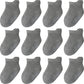 Aroveea Non Slip Grip Ankle Baby Socks 1-3 Years Old Grey For Toddler Boys And Girls Kids Socks 12 Pack,Infant Cute Cotton Baby