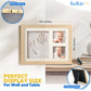 Natural Wood Baby Foot & Hand Print Frame Kit - Nursery Keepsake, New Mom &