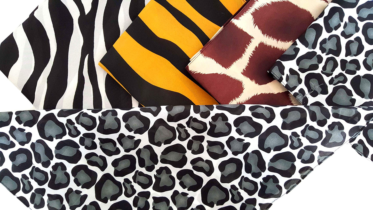Playscene Bandana'S For Children Or Adults (12 Animal Print)
