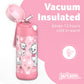 Jarlson Kids Water Bottle With Straw - Charli - Insulated Stainless Steel Water Bottle - Thermos - Girlsboys (Cat Star, 12 Oz)