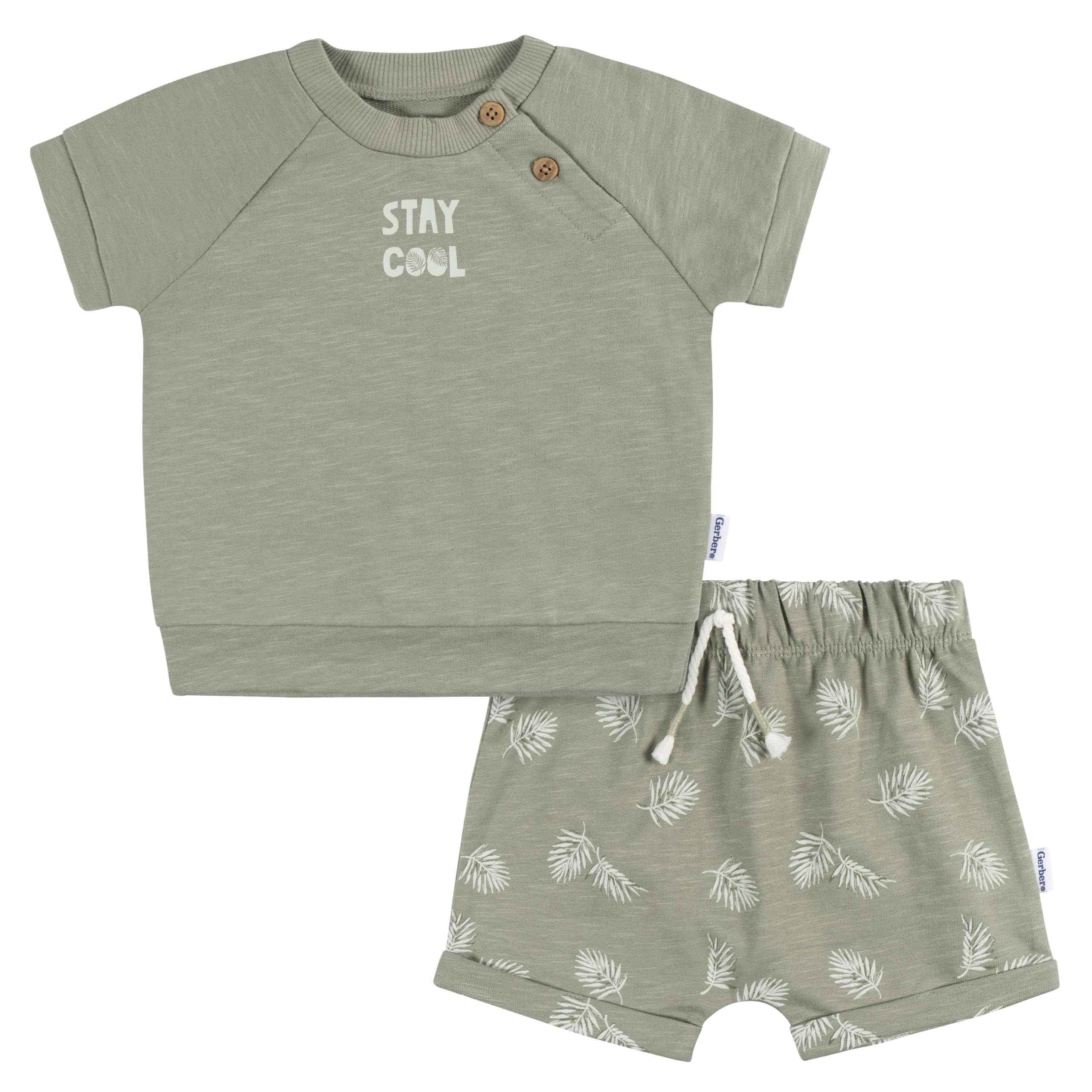 Gerber Baby Boys T-Shirt And Shorts Set, Palms, 12 Months – WBBAPB0CMBNNSZ9