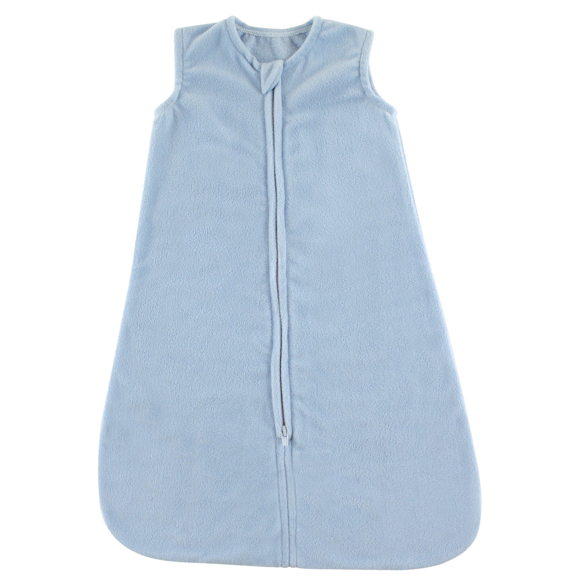 Hudson Baby Unisex Baby Plush Sleeping Bag, Sack, Blanket, Solid Light Blue Fleece, 12-18 Months