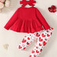 9-12 Months Girl Clothes Fall Winter Baby Girl Valentines Day Outfit Long Sleeve Red Heartpants Cute Baby Girl Clothes 9-12 Mont