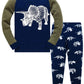 Popshion Boys Pajamas Glow In The Dark Dinosaur Pj Long Sleeve Triceratops Kids Jammies Clothes Set Toddler Winter Dino Pjs 10T