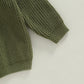 Afunbaby Baby Girl Boy Knit Sweater Blouse Pullover Sweatshirt Warm Crewneck Long Sleeve Tops For Infant Toddler (3-4T,Army Gree