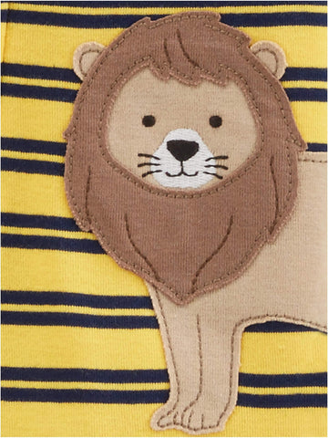 Simple Joys By Carter'S Baby Boys' Snug-Fit Footed Cotton Pajamas, Pack Of 3, Dinosaur/Animal, 18 Months