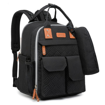cutblajat Diaper Bag Backpack 25L Capacity with Changing Pad for Boys and Girls Essential Baby Stuff for Mom (Black)