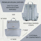 Premium Vegan Leather Diaper Bag Backpack: With Stroller And Crossbody Straps. Designer Baby Bag, Stylish And Functional Diaper
