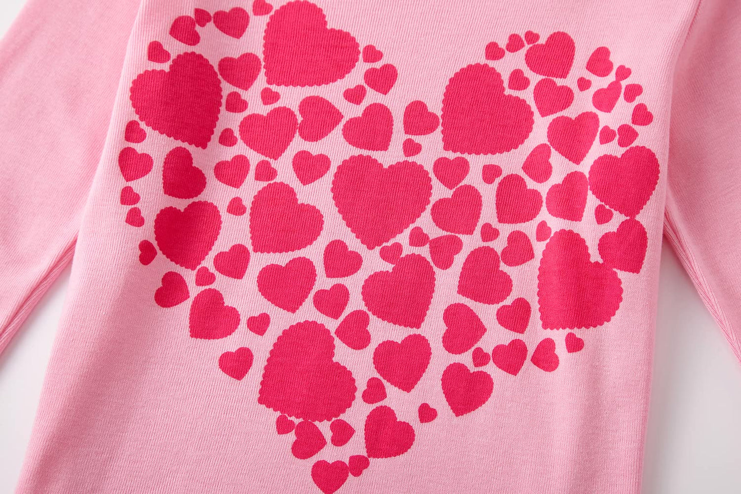 Baby Girls Heart Pajamas 100% Cotton Love Pjs 2 Piece Long Sleeve Sleepwears Toddler Clothes Valentines Day Kids Heart Shirt 3T/