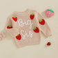 Amnnchya Toddler Infant Baby Girl Knit Sweater Big Sister Little Sister Matching Outfits Long Sleeve Pullover Sweatshirt (Beige