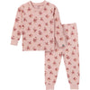 Modern Moments By Gerber Baby Hacci Snug Fit 2-Piece Pajama Set, Light Rose Dahlia Toss, 4T