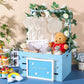 Barydat Wooden Baby Shower Crate Closet, Basket With Handle And Felt Letter Board Kit Garland Baby Shower Wooden Gift Crate Pers