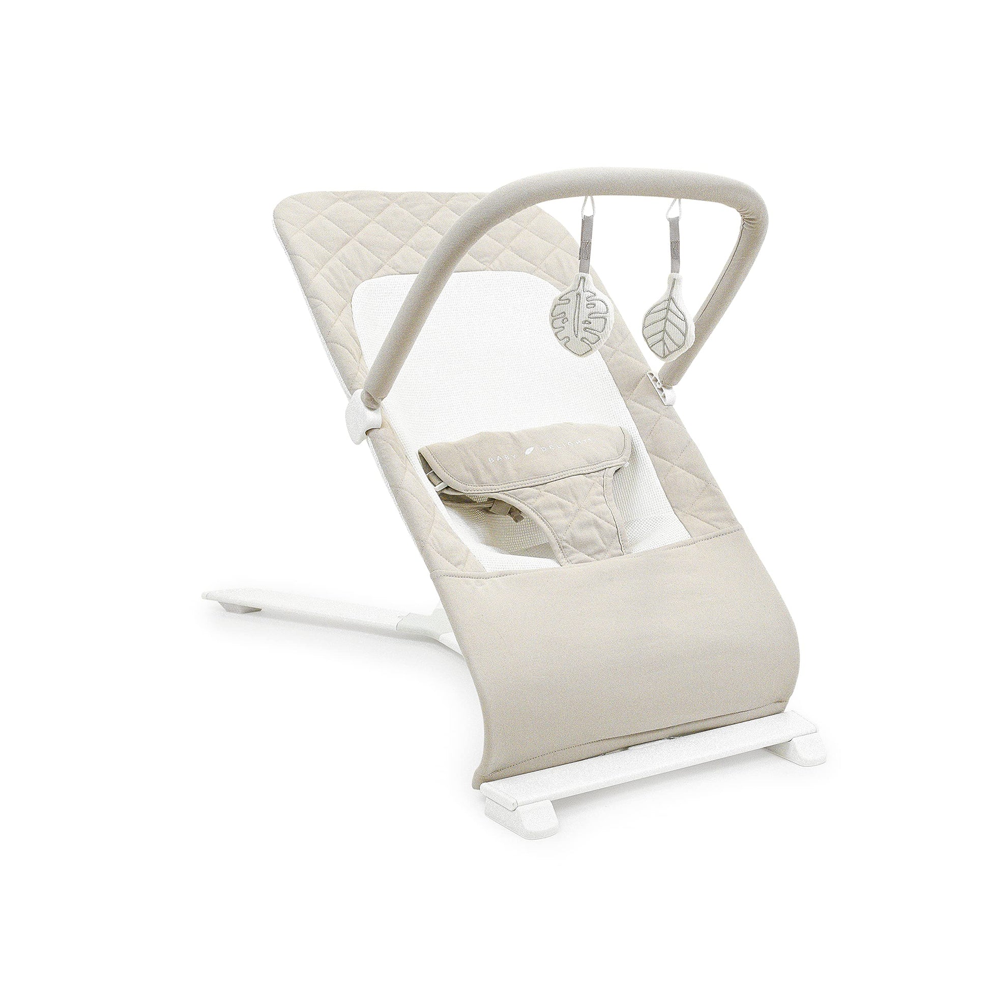 Baby Delight Alpine Deluxe Portable Bouncer, Infant, 0-6 Months, 100% Gots Certified Cotton Fabrics, Organic Oat