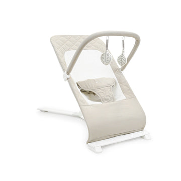 Baby Delight Alpine Deluxe Portable Bouncer, Infant, 0-6 Months, 100% Gots Certified Cotton Fabrics, Organic Oat