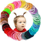 200Pcs Small Hair Ties,No Crease Baby Hair Ties,Elastic Hair Ponytail Holder Hair Accessories For Baby Girls Infants Toddlers Ki