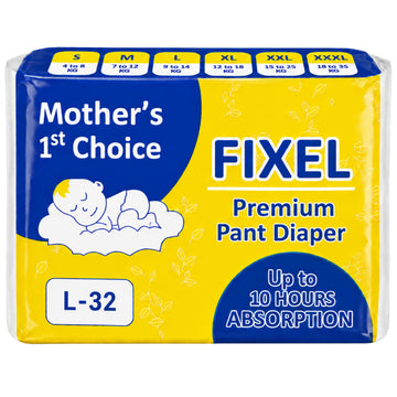 Fixel Baby Diaper Pants Large L Size Pack Of 1 (32 Pieces)