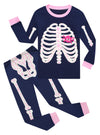 Kikizye Baby Girls Halloween Skeleton Pajamas Toddler Long Sleeve Cotton Pjs Size 18-24 Monthes