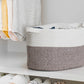 Cotton Rope Woven Toy Baskets Storage Cube, Baby Laundry Basket, Toy Basket, Empty Gift Basket With Handles, Square Storage Bask