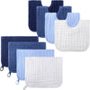 Tatuo 8 Pieces Baby Muslin Bibs & Burp Cloths Set, 20 X 10 Inch (Fresh Color)