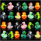 24 Pcs Halloween Rubber Ducks with LED Balloon Lights Mini Round Balls,Jeep Duckies Bath Toys for Kids Halloween Party Favors,Gi