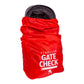 J.L. Childress Gate Check Bag For Single & Double Strollers - Stroller Bag For Airplane - Large Air Travel Stroller Bag - Red