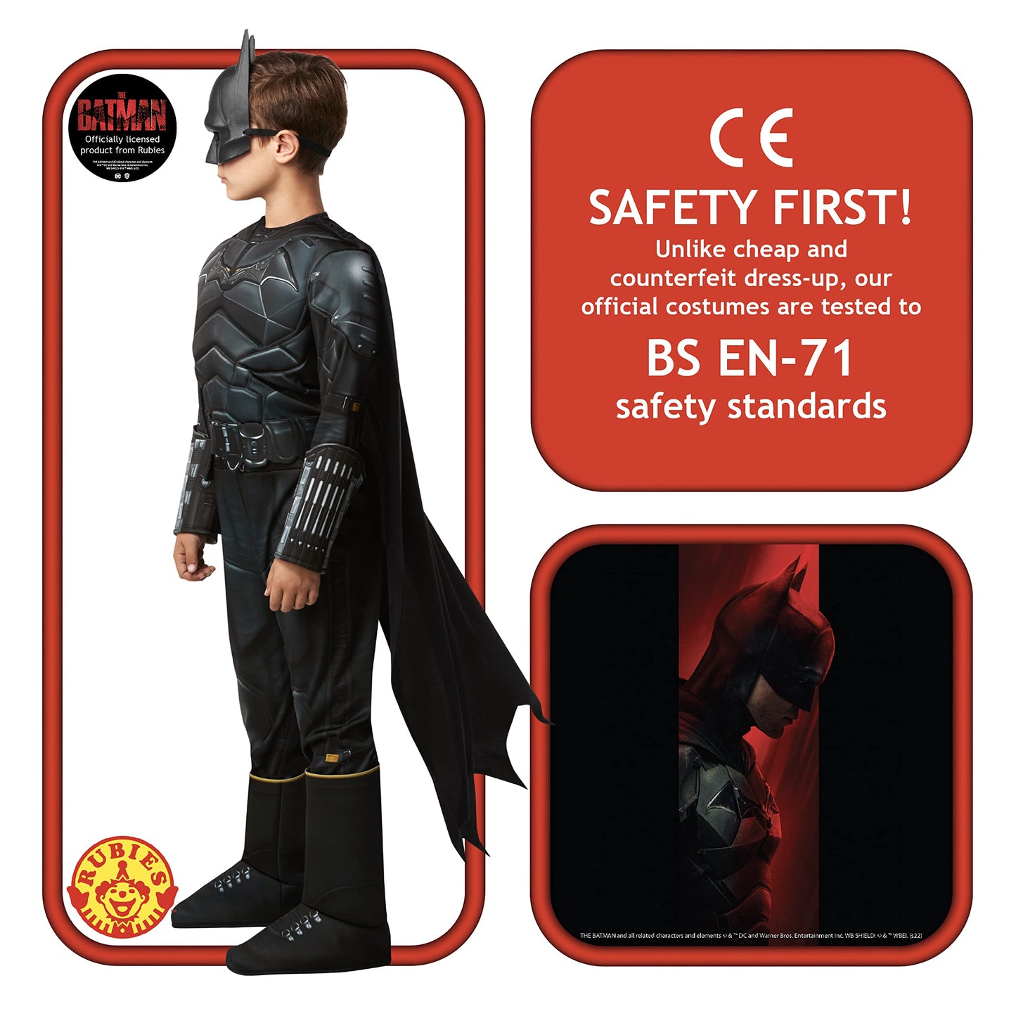 Rubie'S Boy'S Dc Batman: The Batman Movie Deluxe Costume, Large