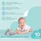 Spasilk Washcloth Wipes Set For Newborn Boys And Girls, Soft Terry Washcloth Set, Pack Of 10, Gray Celestial