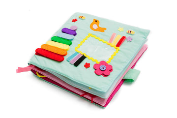 LOVELNE Play with Quiet Book, Montessori Toy Book, Creative and Basic Skill, Educational Toy, Toddler Activity Book, Busy Book, 