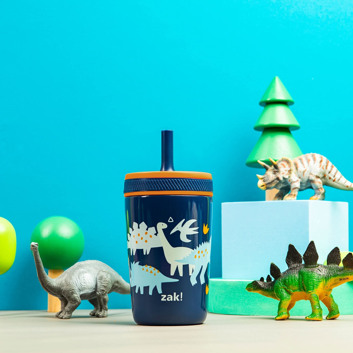 Zak Designs Kelso Toddler Cups For Travel Or At Home, 12Oz Vacuum Insulated Stainless Steel Sippy Cup With Leak-Proof Design Is