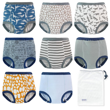 Ez Moms 8 Packs Potty Training Underwear Soft 100% Cotton Absorbent Toddler Training Underwear Boys Kid Confident Underpants For