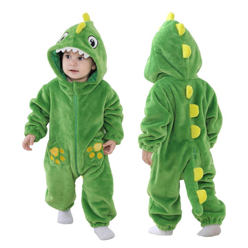 Tonwhar Infant And Toddler Halloween Cosplay Costume Kids' Animal Outfit Snowsuit(1-3 Months,Light Green Dinosaur)
