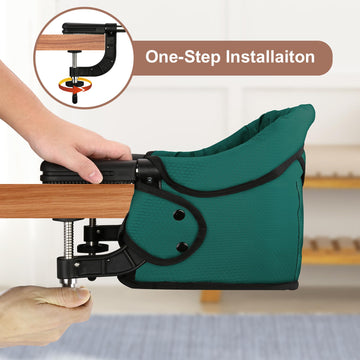 Hook On Chair With Removable Dining Tray, Portable Table High Chair, Folding Compact Baby Seat With Storage Bag For Indoor/Outdo