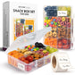 Mothercould Snack Box Set For Kids - 8 Compartments, Reusable Snack Solution With 100 Dissolvable Labels  Easy To Clean, Dishwas