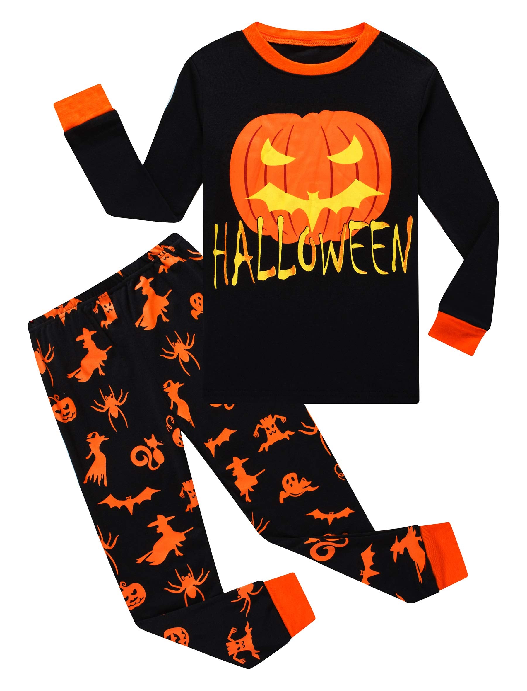 Pumpkin Halloween Pajamas Baby Boys Girls Sleepwear Long Sleeve Kids Toddler Pjs Size 12-18 Months