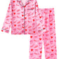 Sylfairy Girls Pajamas Silk PJS Set Satin Sleepwear Long Sleeve Jammies for Kids ButtonDown Nightwear Loungewear 316 Years, Pi