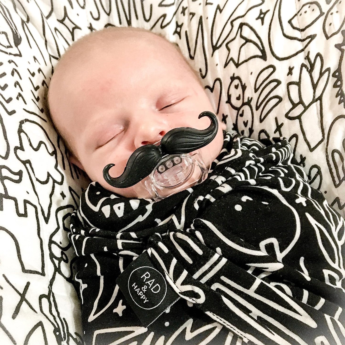 Mustache Pcifiers For Babies 0-6 Months, Newborn Mustache Pacifier,Pacifier With Mustacheteeth Binky,Gift Pacifiers For Boys And