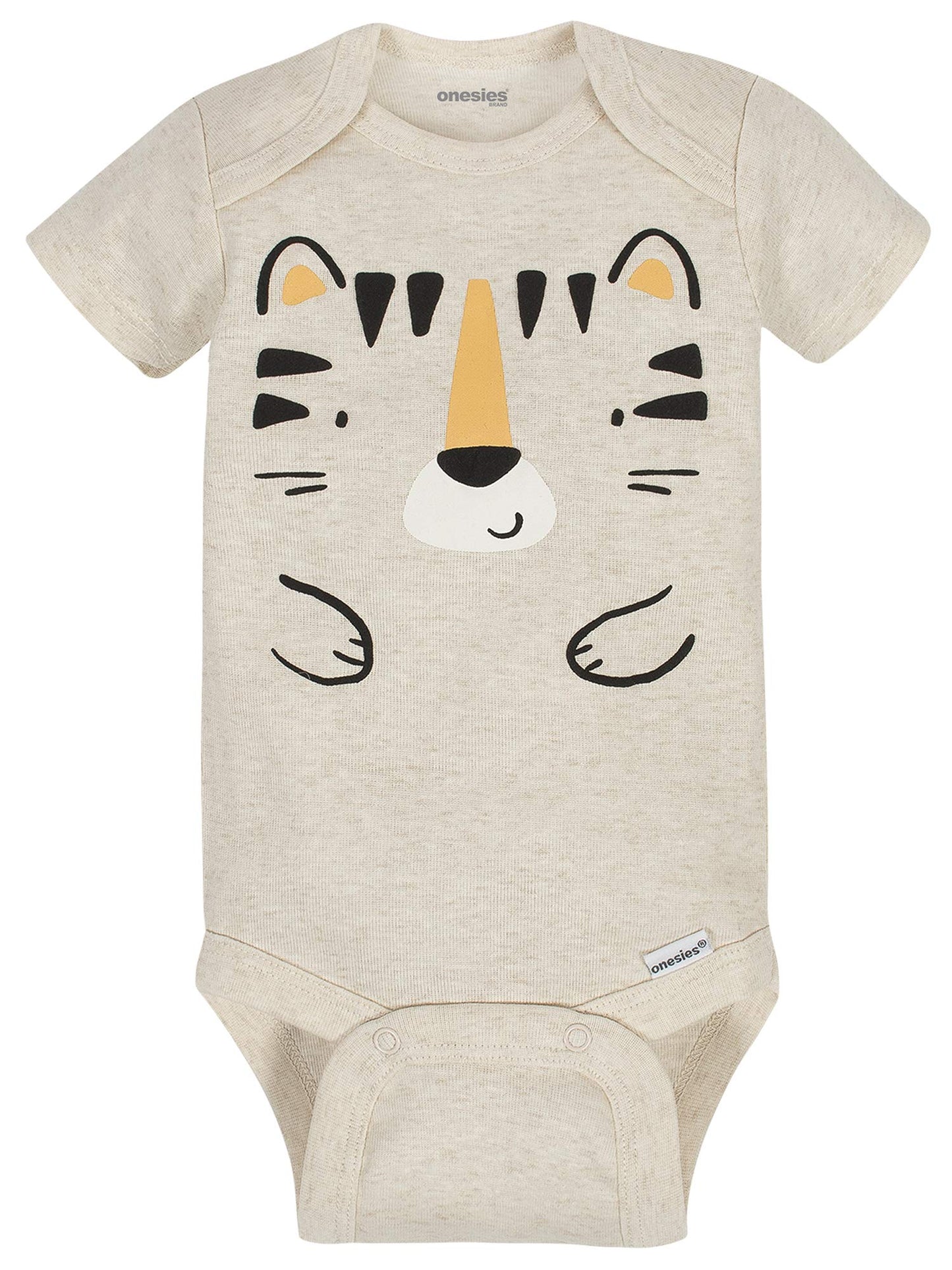 Onesies Brand Baby Boys 8-Pack Short Sleeve Mix & Match Bodysuits And Toddler T Shirt Set, Dangerously Cute Tiger, 0-3 Months Us