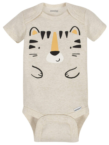 Onesies Brand Baby Boys 8-Pack Short Sleeve Mix & Match Bodysuits And Toddler T Shirt Set, Dangerously Cute Tiger, 0-3 Months Us
