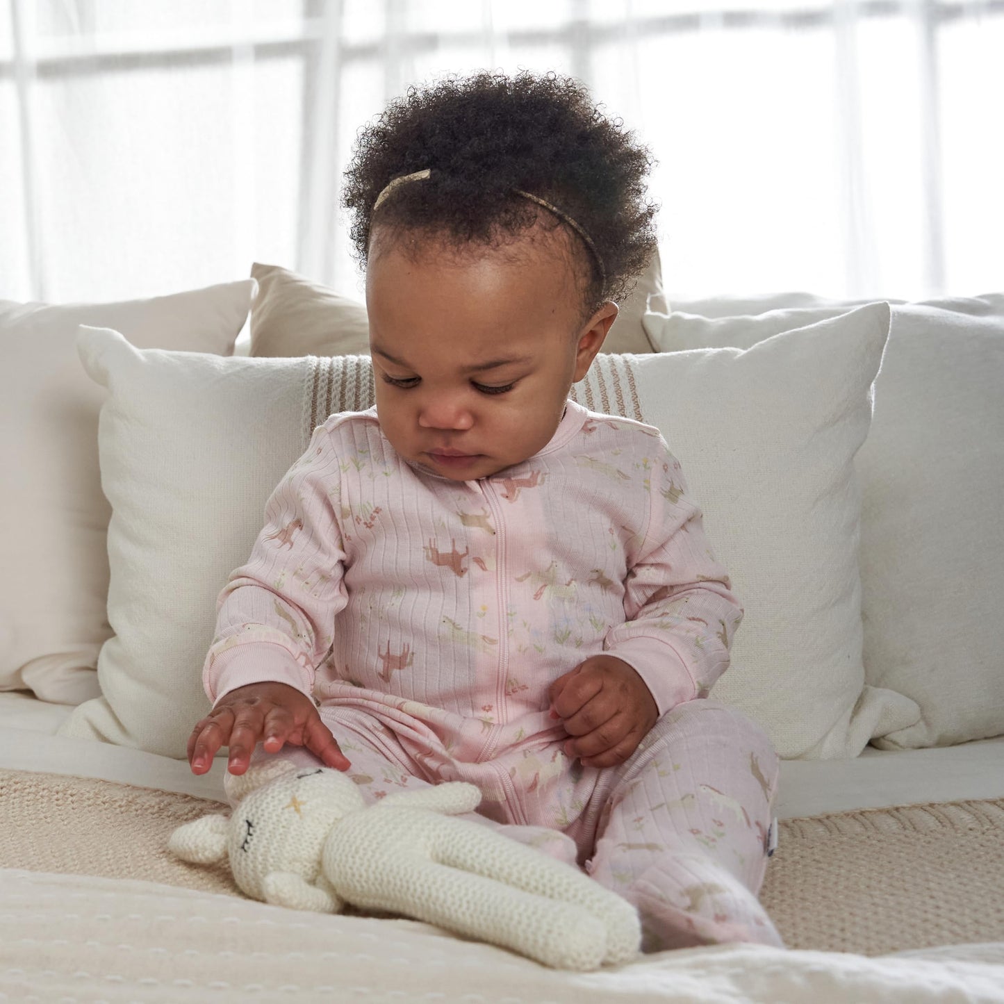Gerber Baby Unisex 2-Pack 2-Way Zip Textured Sleep 'N Play, Ponies, 6-9 Months