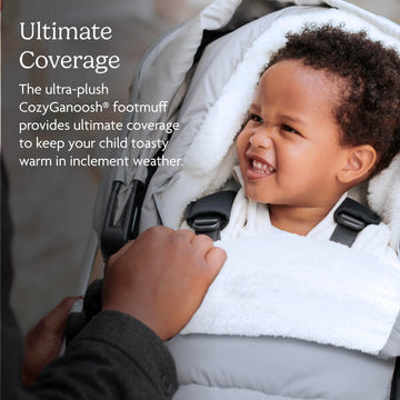 Uppababy Cozyganoosh Footmuff / Easily Attaches To Uppababy Strollers + Rumbleseat / Ultra-Plush, Weather-Proof / Jake (Charcoal