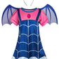 Mssmile Little Girls Cartoon Costume Little Girl Blue Skirt Set Hair Band+Wing Halloween Cosplay Outfit (Blue, 110Cm/4-5Y)