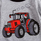 Family Feeling 4 Piece Baby Boys Long Sleeve Pajamas Sets 100% Cotton Tractor Pyjamas Toddler Infant Kids 12-18 Months Grey