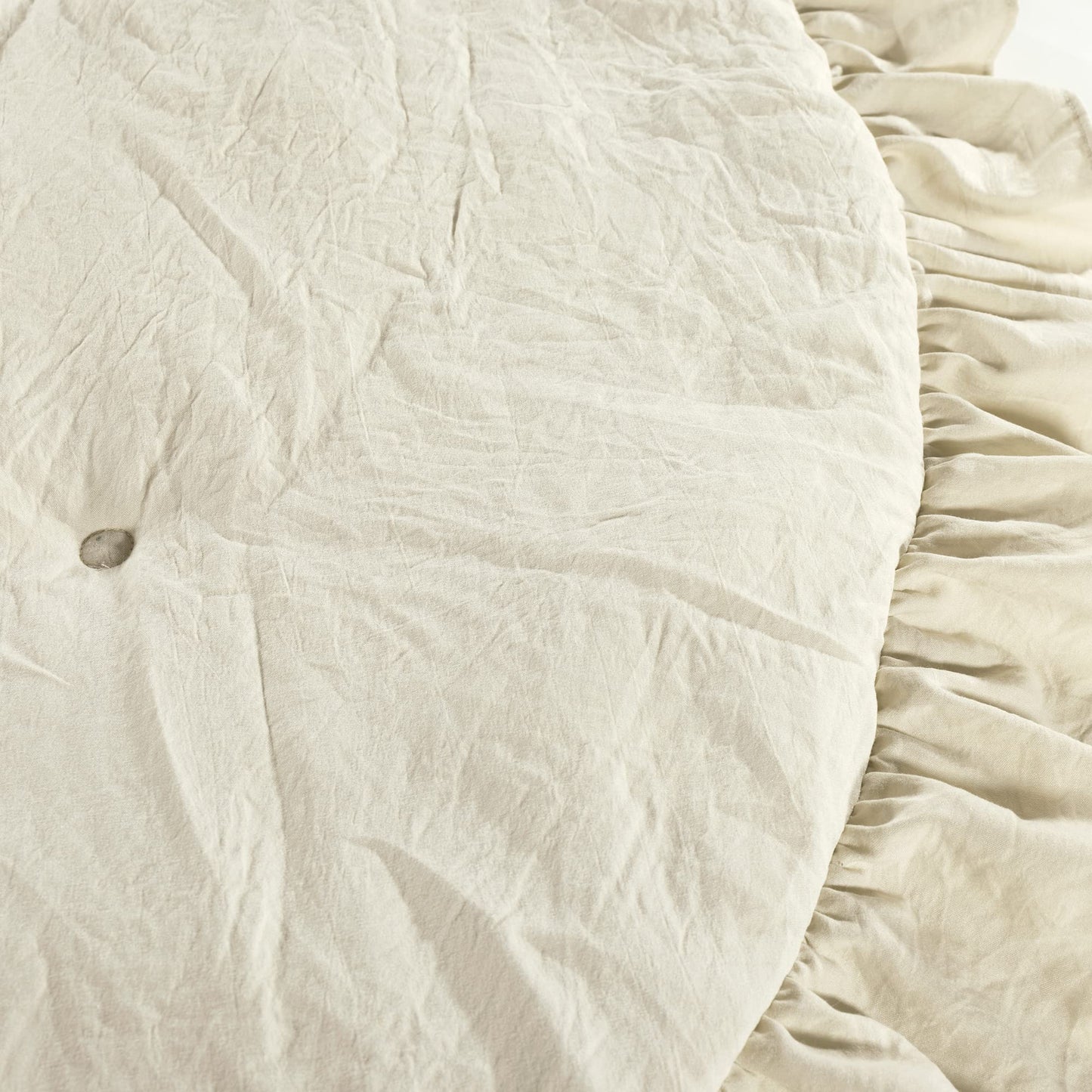 Lush Decor Baby Round Ruffle Play Mat, 36' Diameter, Neutral