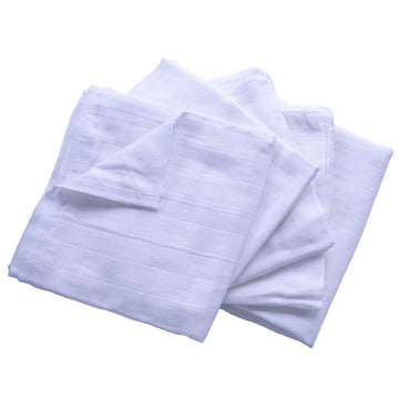SkinCo Baby Towel 5 PCS, 100% Bio Washed Combed Cotton (White)