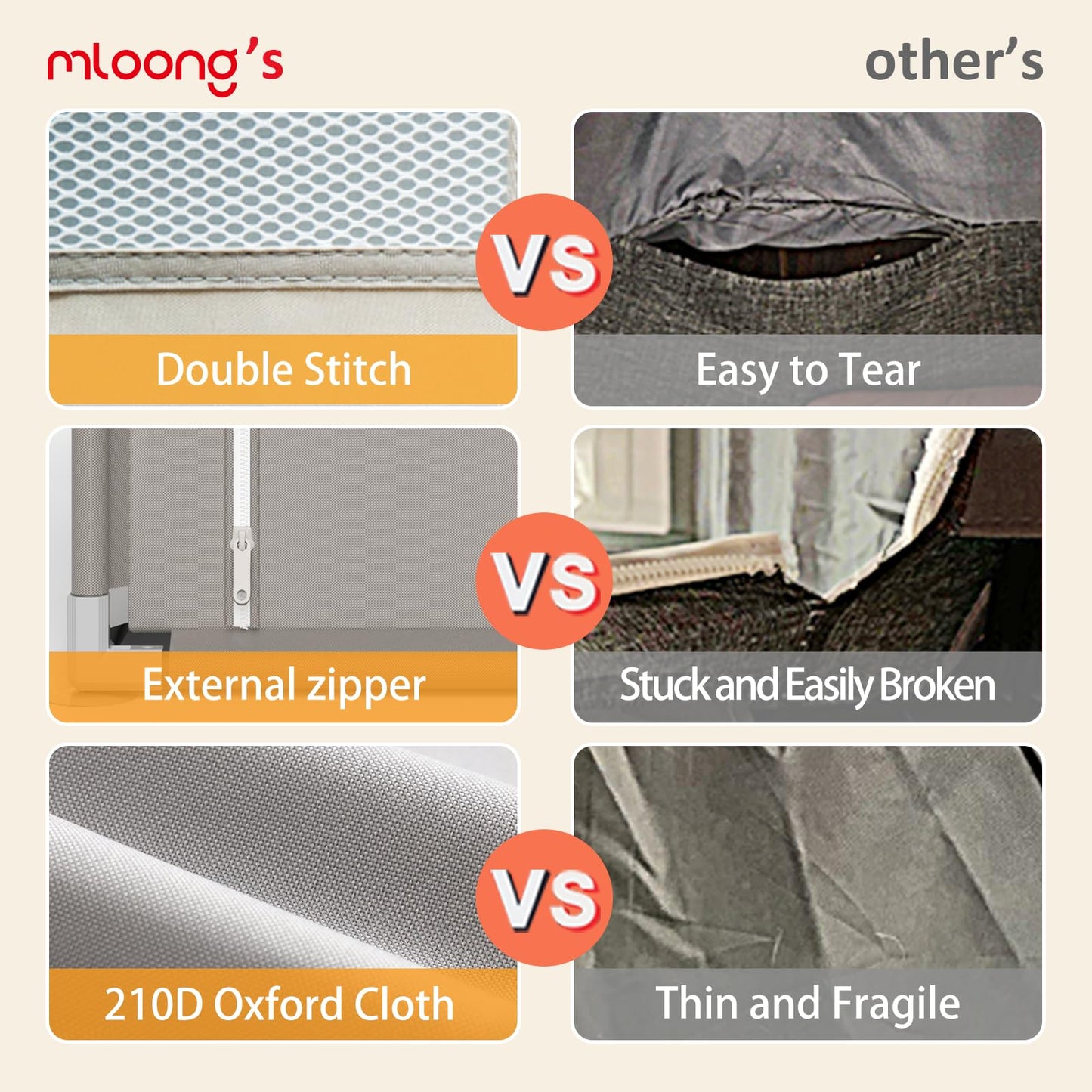 Mloong Baby Playpen with Mat, 59x59 Inches Extra Large Playpen for Babies and Toddlers, Indoor & Outdoor Activity Center, Safety