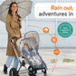 Baby Uma Universal Stroller Rain Cover - 100% Waterproof Peva Stroller Cover For Rain, Snow & Wind Protection, Stroller Accessor
